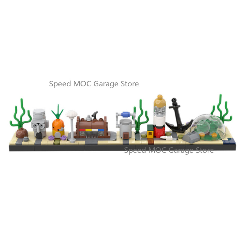 Lego Set Creator - Yüksek Detaylı Sualtı Kasabası Manzarası MOC